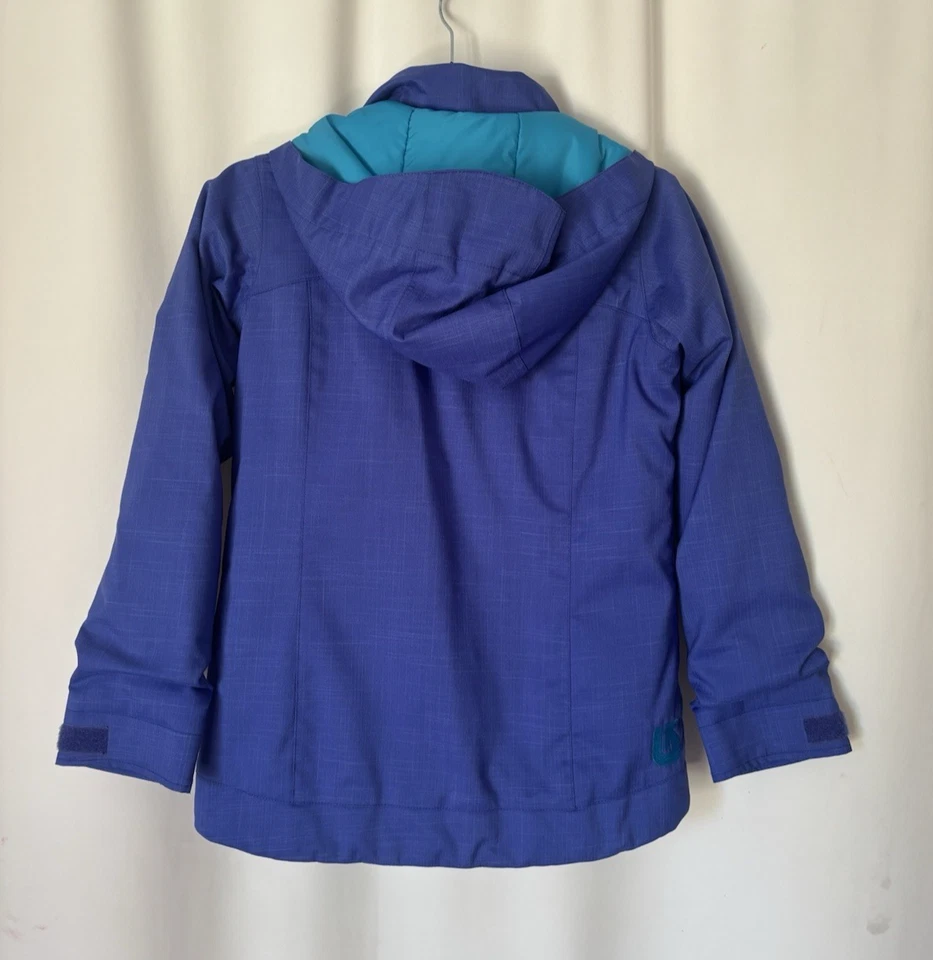 Burton Girls Jacket Medium Purple Insulated Hoodied Zip Pockets Snow Winter - Image 2 of 4