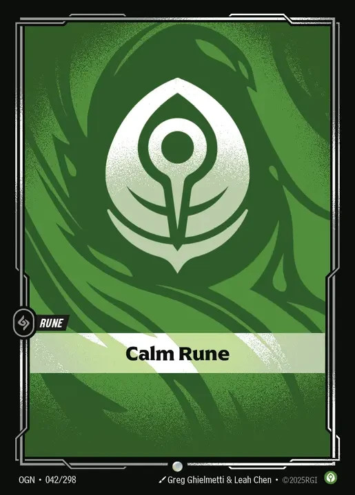 Calm Rune 042/298 Origins Riftbound League of Legends