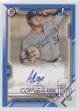 2021 Bowman Paper Prospect Blue Border 57/150 Austin Cox #PAPR-ACO Auto c7w