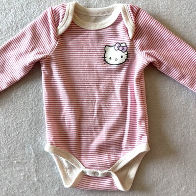 Kitty Baby Hello Kitty Romper Hello Kitty Month Baby Girl Pink One
