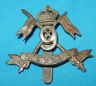 1902-1952 THE 9th LANCERS REGIMENT MILITARY CAP BADGE - SLIDER FIXING - W/M