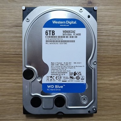 Western Digital Blue 6TB 5400 RPM, 3,5 Zoll, SATA III, 256MB Cache ! Vibriert ! 