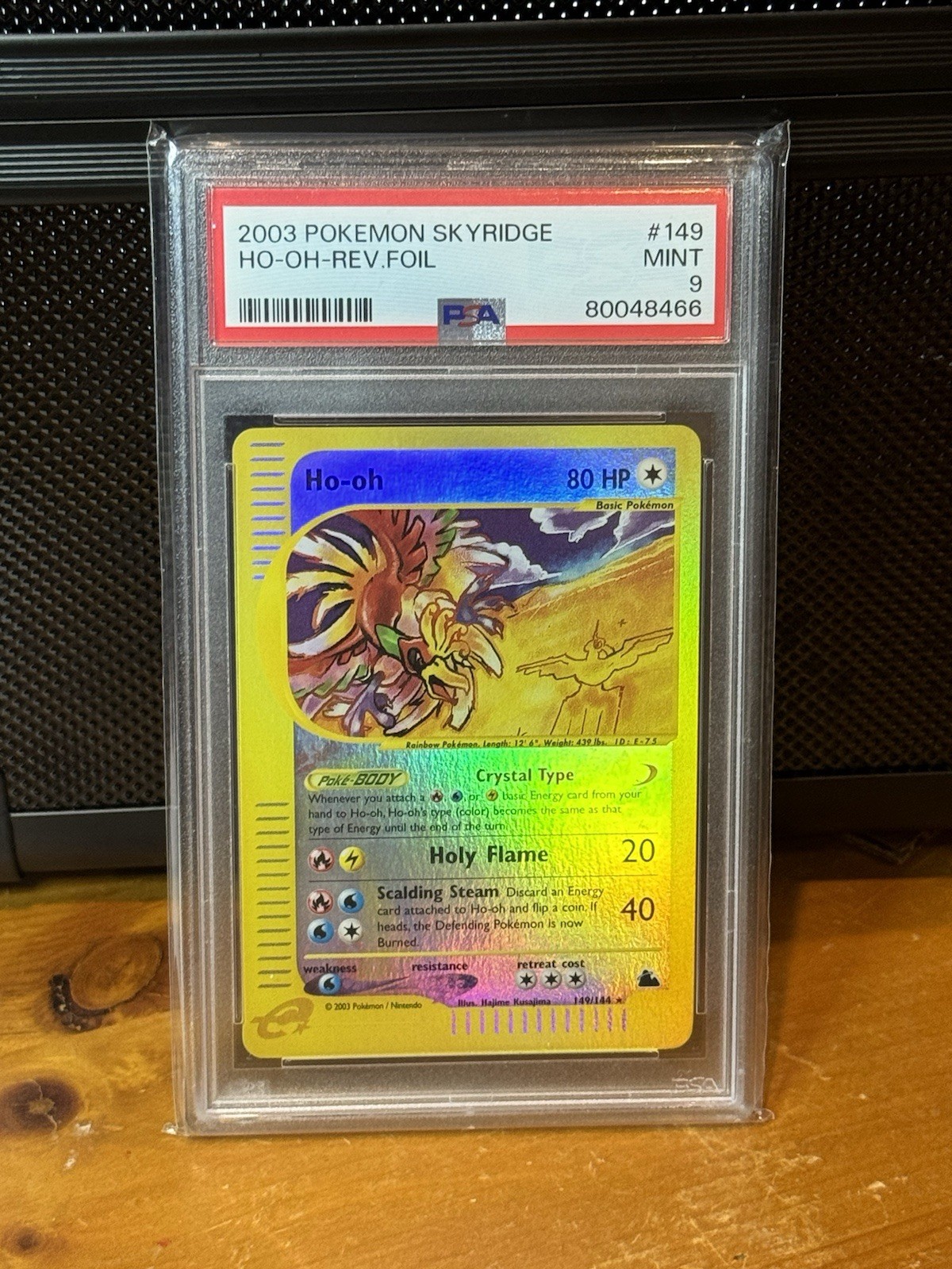 Crystal Ho-oh 149/144 Skyridge Reverse Holo PSA 9 Mint
