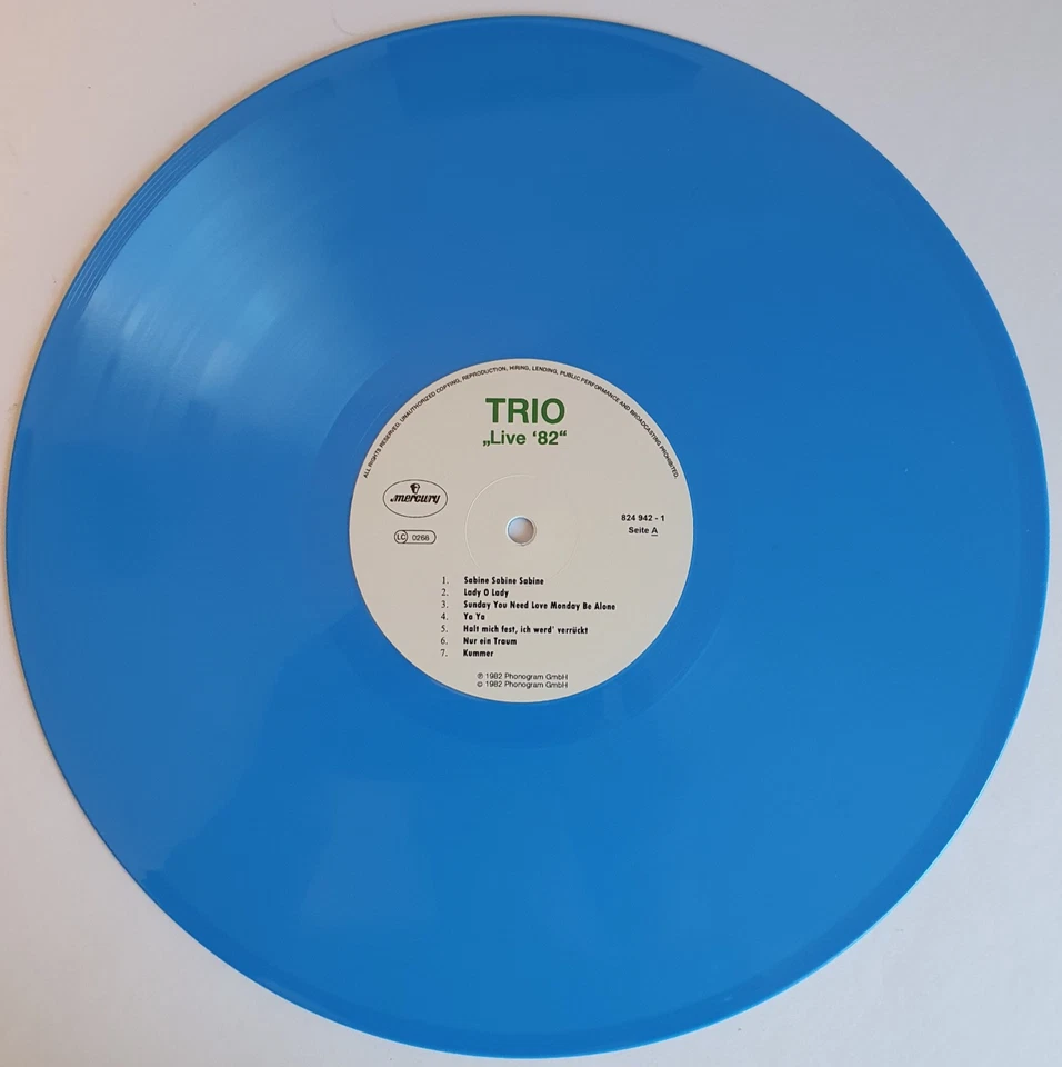 Trio – Live Im Frühjahr 82 (LP), blaues Vinyl, limitiert und nummeriert, neu (M) - Bild 4 von 4