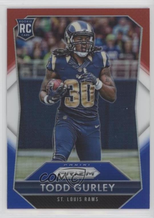 2015 Panini Prizm Rookies Red White & Blue Todd Gurley II #291 Rookie RC 0e3
