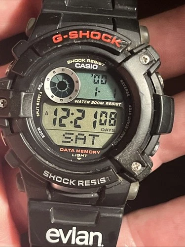 Vintage Casio G-Shock G-2500 2266 Black Data Memory Watch New Battery