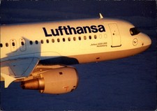 Lufthansa Airbus A320-200 Heidelberg vintage postcard engineering stats x933