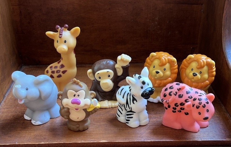 Fisher Price Little People Lot 8 Figures Wild Safari Zoo Animals