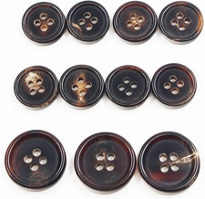 11 Pieces Genuine Natural Horn Blazer  Suits Button Set - for Blazer, Sport Coa