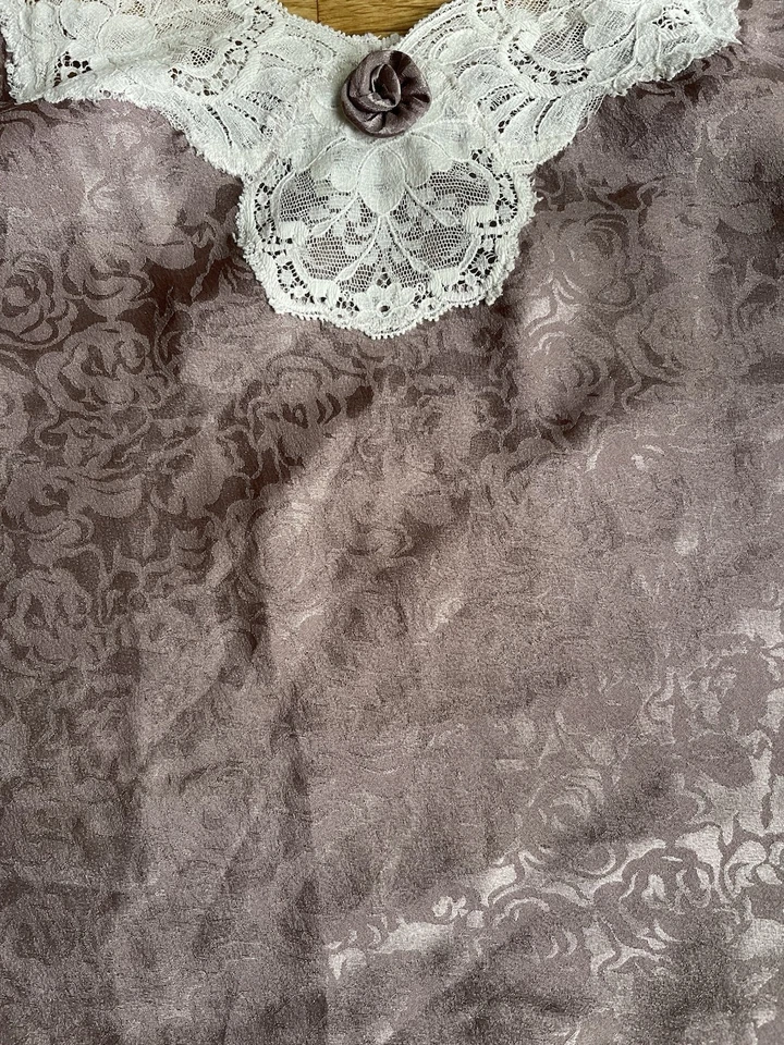 Top Camisola Vintage Christian Dior Floral Encaje Seda Talla M Dior Foto 3 de 4