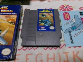 #735 F-15 Strike Eagle Nintendo NES Completo di scatola, manuale, testato
