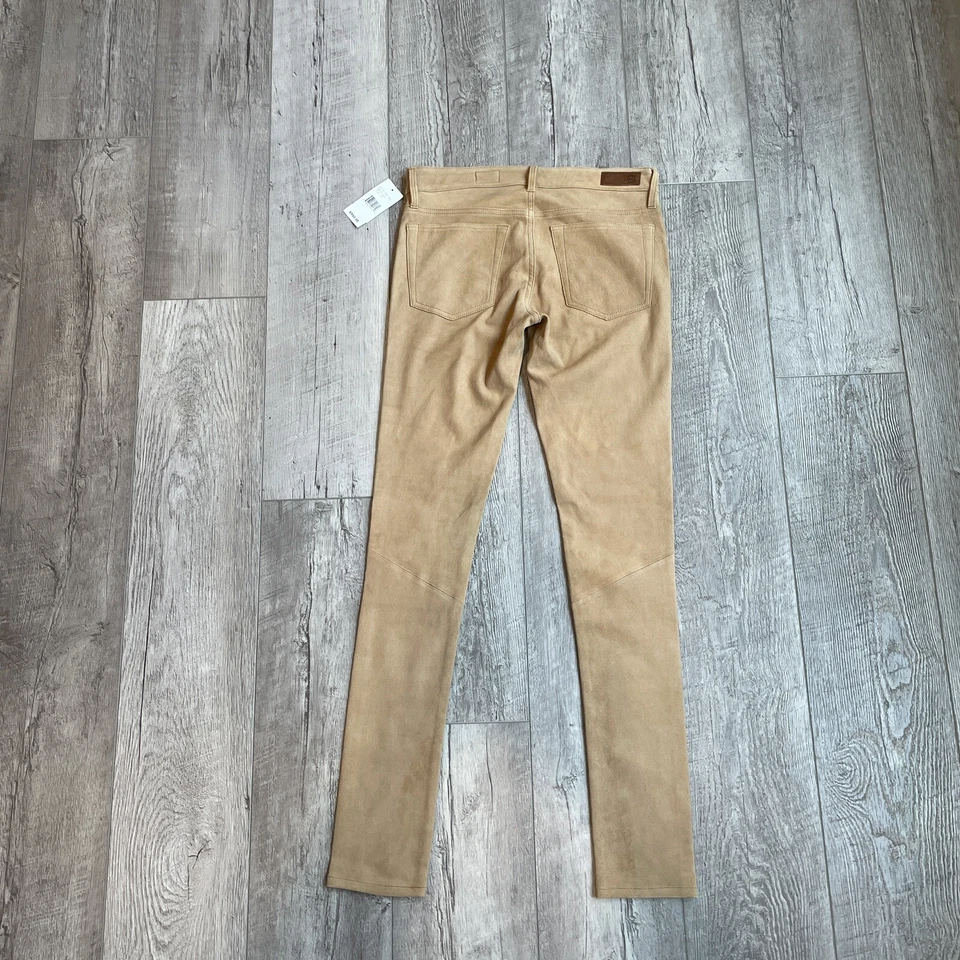 Adriano Goldschmied AG Leather Suede Legging Womens 27 Tan Super Skinny $998 - Image 3 of 4