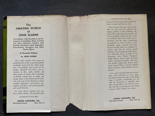 The Amazing World of John Scarne, by John Scarne - 1956 - 1st Ed HC Book DJ - Picture 2 of 12
