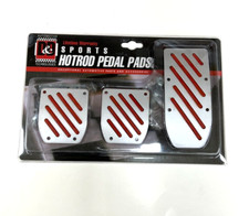 3 Pcs Set Universal Brake Gas Racing Pedal Pads Manual Transmission Pdl-591cr