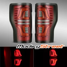 For 17-19 Ford F250/F350/F450 Super Duty Red Smoke LED Tail Lights