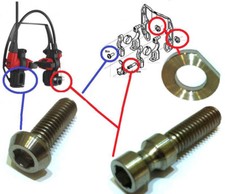 Vite fissaggio sgancio rapido freno cerchio Titan M6 Magura Hs11 Hs33 evo2