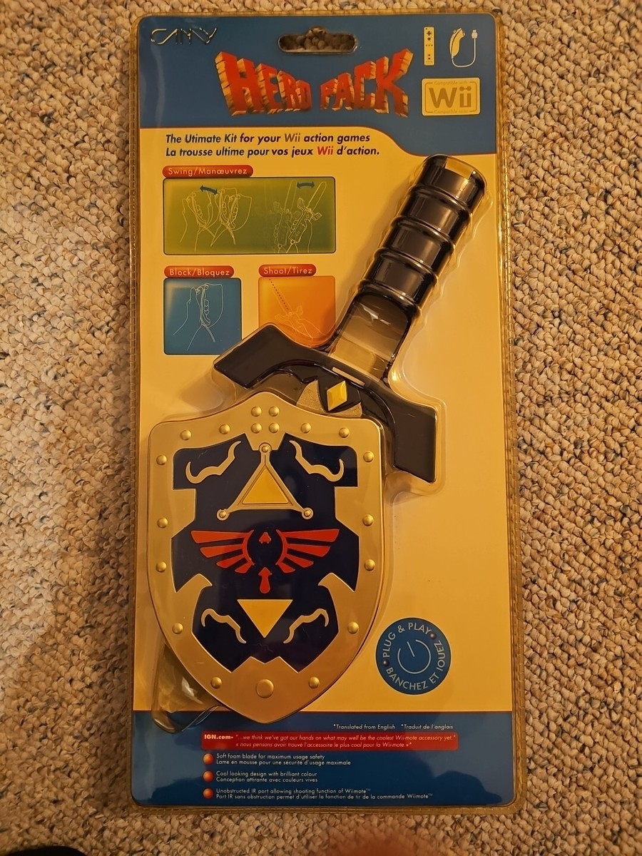 NINTENDO WII HERO PACK LINK SWORD & SHIELD CAMY ULTIMATE KIT