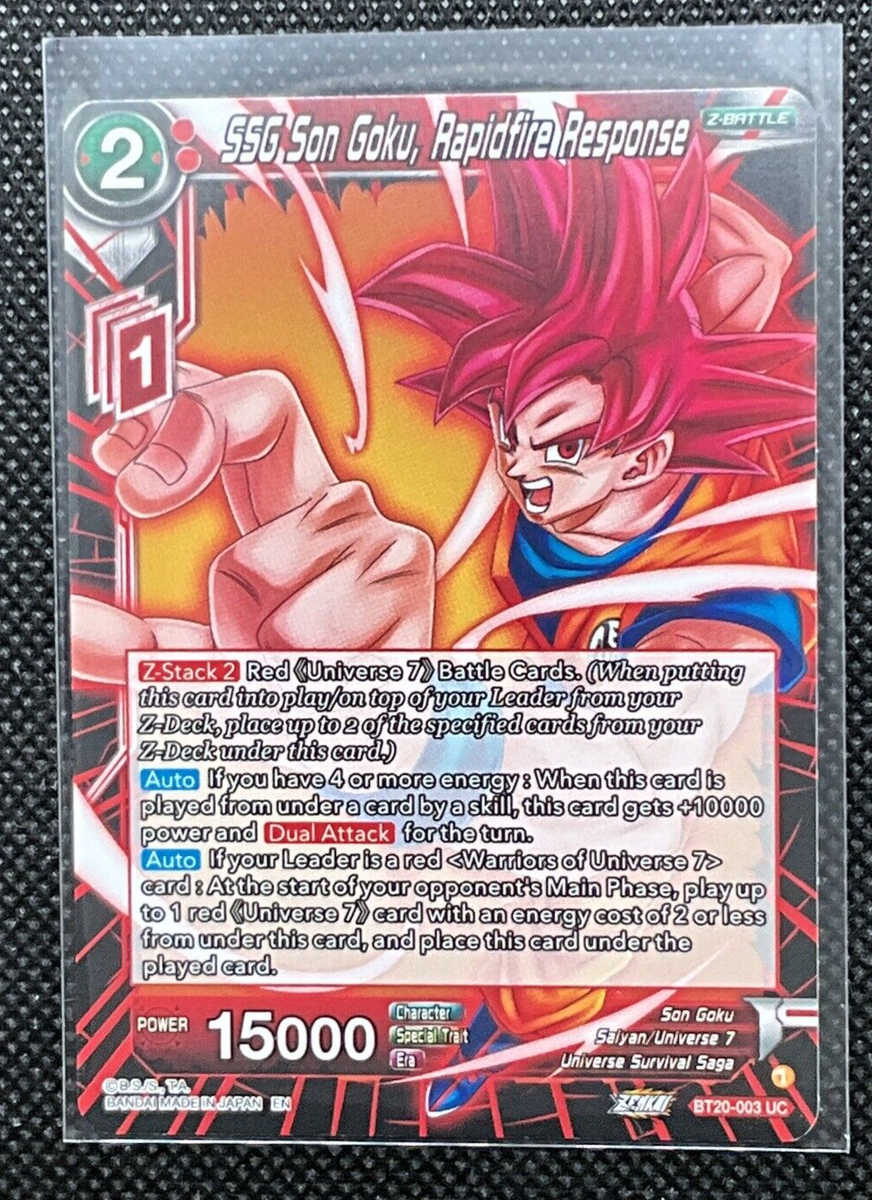 SSG Son Goku, Rapidfire #BT20-003 UC. Dragon Ball Z Power Absorbed