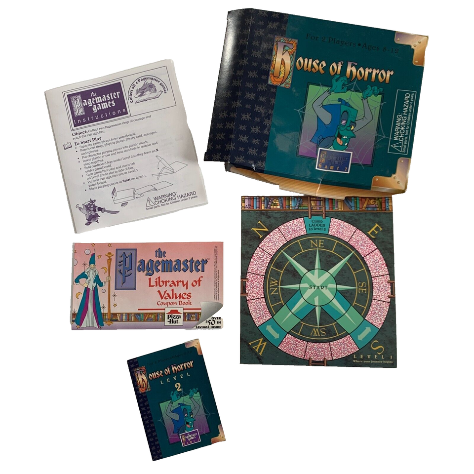 Pizza Hut Pagemaster Games Game 2 House Of Horror eBay