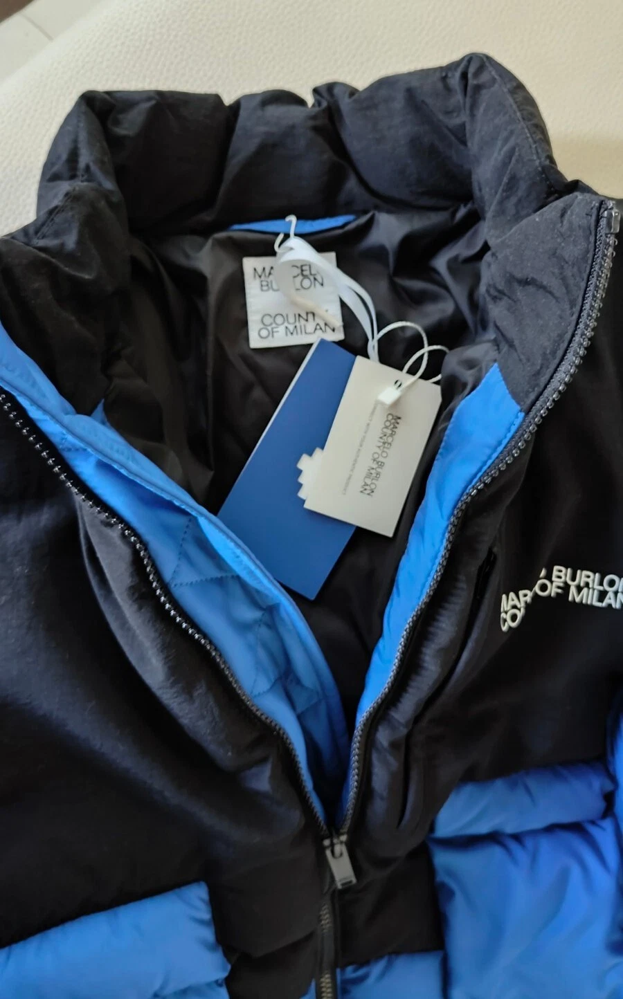 Marcelo Burlon County Of Milan Cross Block Nylon Down Jacket Sz Mens XL image 6