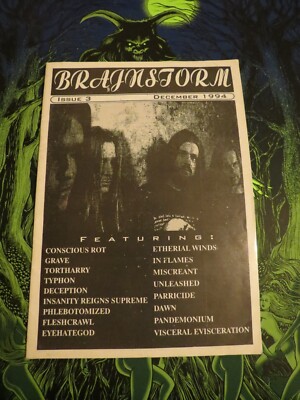 BRAINSTORM Issue 3 DEATH BLACK THRASH METAL Typhon FLESHCRAWL Parricide GRAVE 94