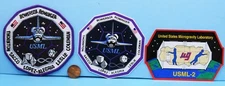 NASA Patch Stickers STS-73 USML-2 TRIO vtg Space Shuttle Columbia MICROGRAVITY
