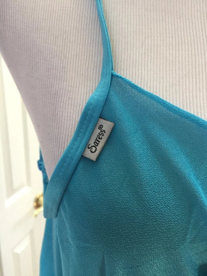 NUEVO CON ETIQUETAS Vestido de Playa Saress The Ultimate Azul Natación CUBIERTA Talla L Foto 3 de 4