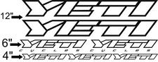 Custom Yeti Cycles Frame Decal Set. Pick Your Color. USA Seller!
