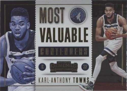 2016 Panini Flawless Karl Anthony Towns Gold Timberwolves Logo