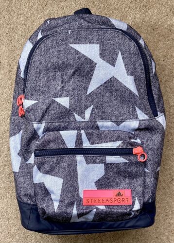 Adidas Stella Sport McCartney Rucksack Sporttasche blau Sterne heller Reißverschluss Schieberegler - Bild 1 von 13