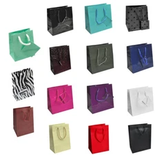 Paper Bag Gift Shopping Bags with handles Paper Gift Bags ~ 11 Colors 4 Sizes