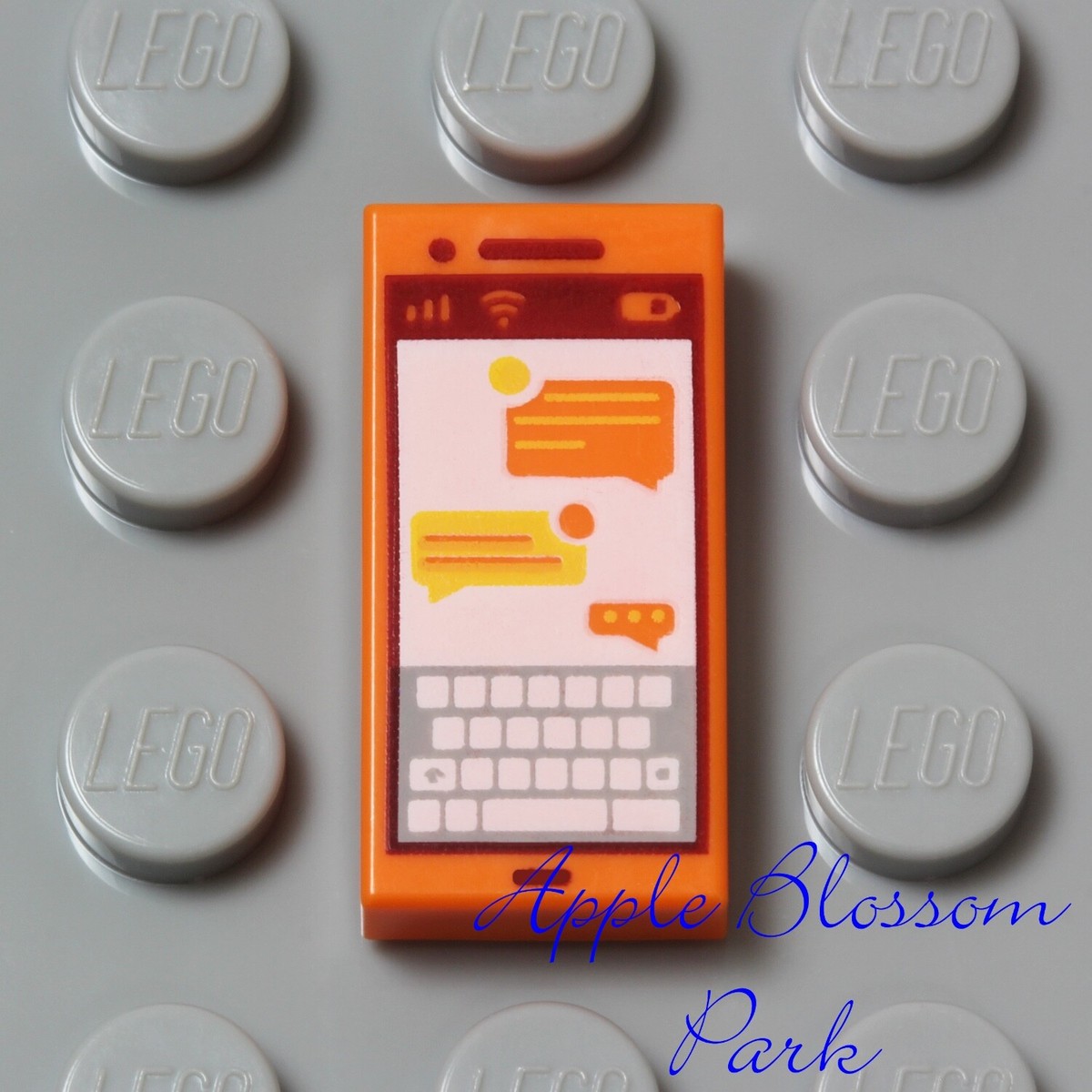 NEW Lego Minifig Orange SMARTPHONE -1x2 Tile Girl Friends iPhone iPod Cell  Phone