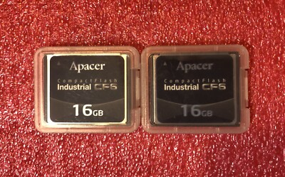2PCS  Apacer  16GB   Industrial Grade CF6  Compact Flash card. Brand new!