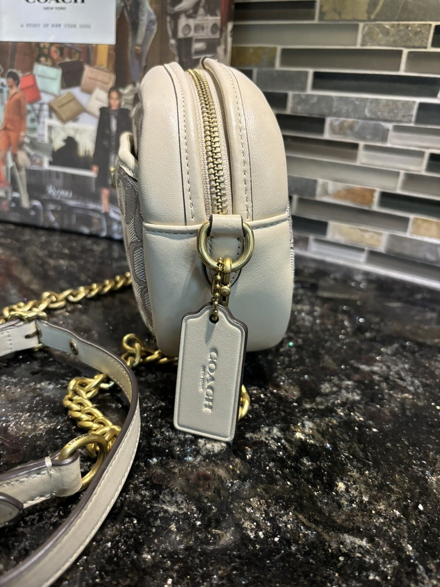 COACH Small Camera Bag In Signature Canvas W Quilting Crossbody