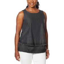 SoftCell by Diane Gilman Easy Tank in Black - Size S