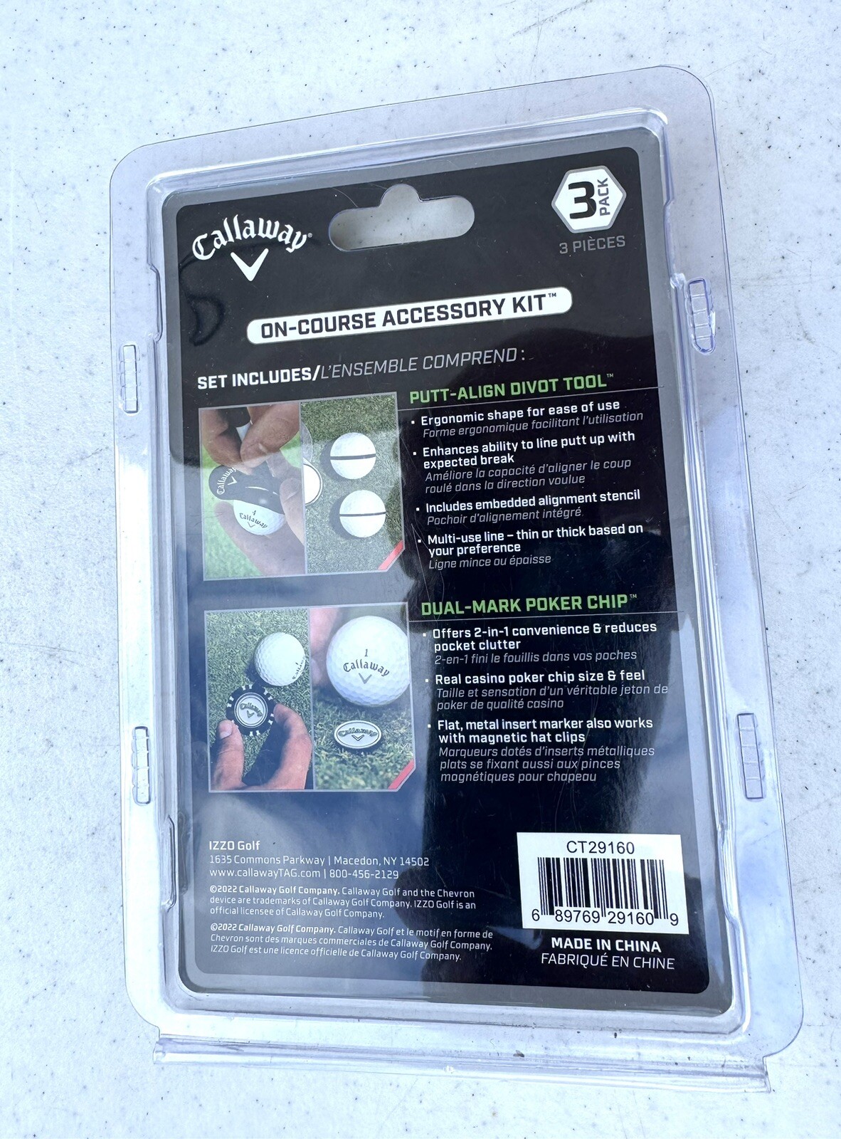 Callaway Golf On-Course Accessory Starter Kit 3 Piece Set NEW Sealed