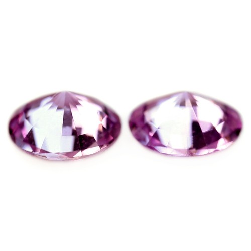 Certified 3.6mm Natural Unheated Pink Sapphire 0.34ct VVS Round Matching Pair - Photo 2/2