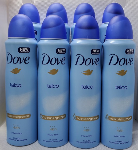 Dove Talco Antiperspirant Deodorant Spray 150 MlPACK OF 8 eBay