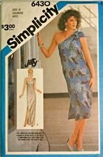 SALE UNCUT Misses Dress Pattern 6430 Vintage80sCollectible w/Instr Size H-6/8/10