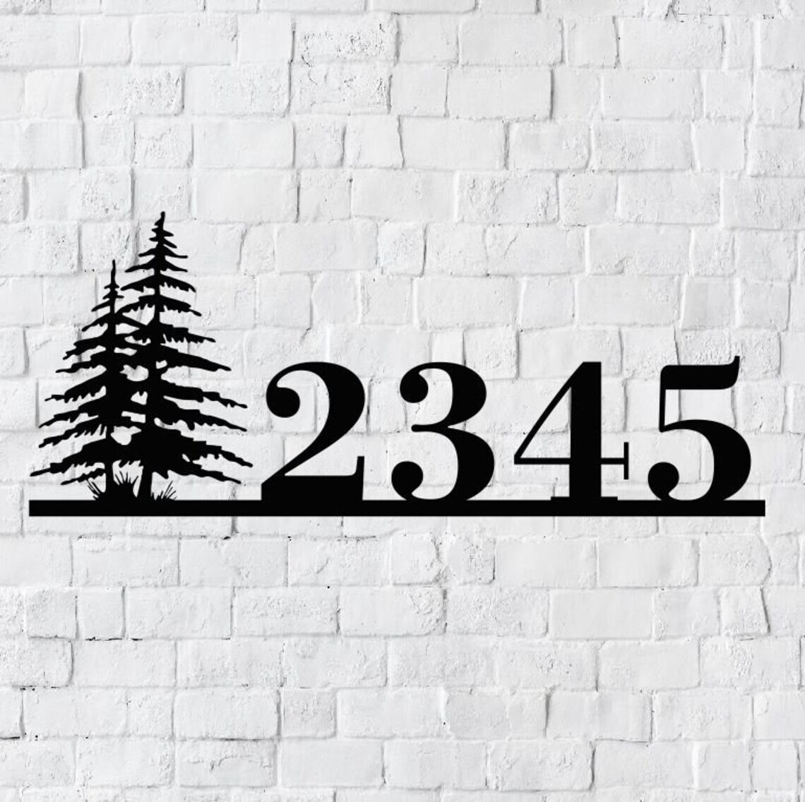 3D Metal Acrylic USA House Number Sign Silhouette Wall Art Home Decor