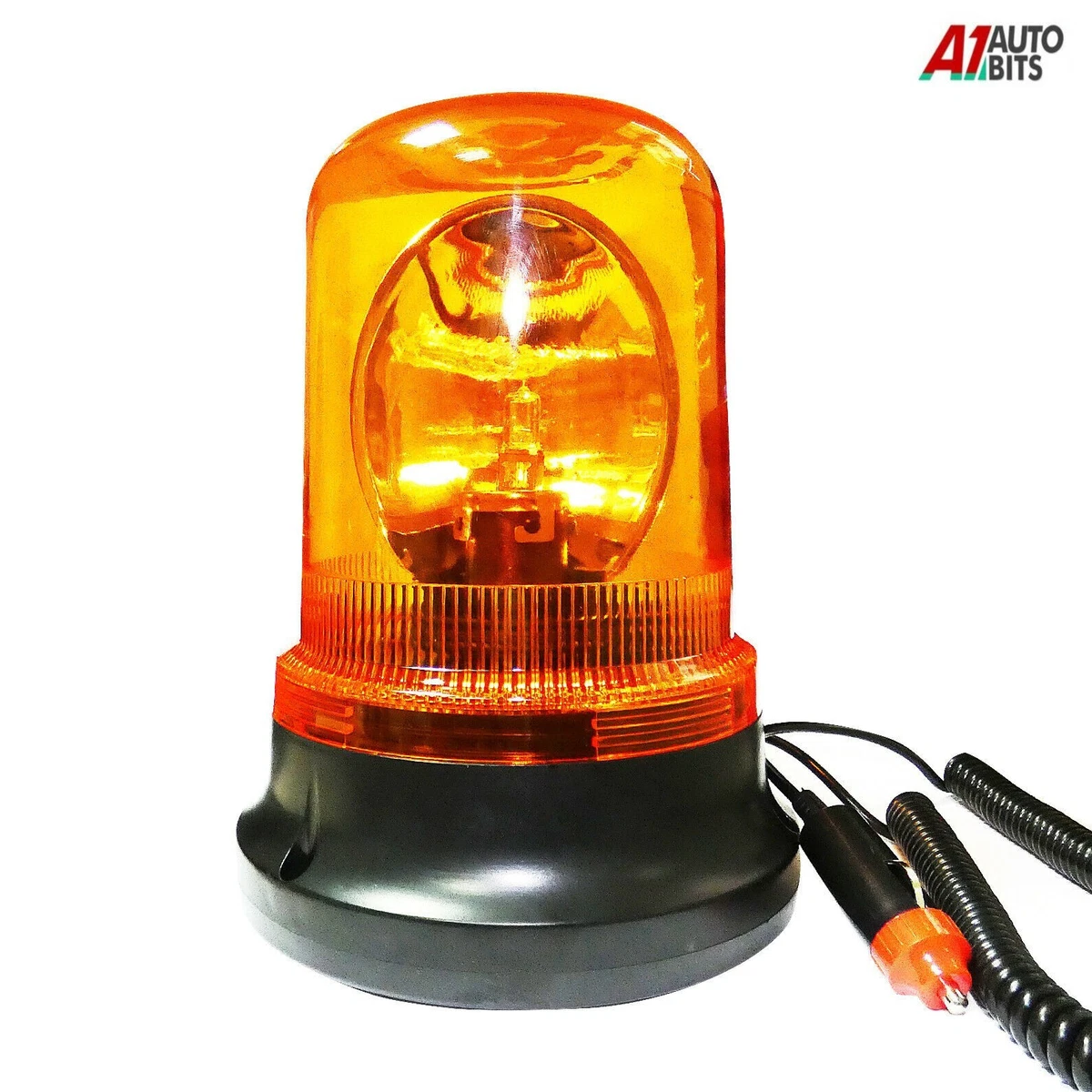 Gyrophare LED Solaire Avec Base Magnétique - Feux D'avertissement Rouge/bleu Ou Jaune - Pour Voiture, Chantier, Extérieur - 10x6cm
