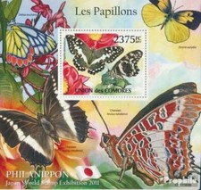 comores bloc-feuillet 620 neuf 2011 Papillons, philanippon 2011