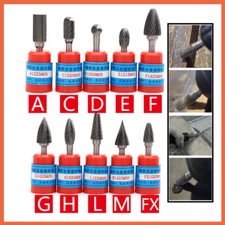 6mm-16mm Rotary Burr Bit Solid Carbide Point Die Grinder Shank Carving Tools