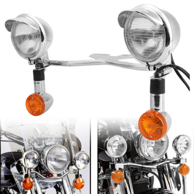 Motor Spot Fog Turn Signal Lights For Kawasaki Vulcan 900 VN900D Classic LT 2008