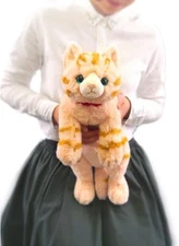 Sun Lemon Lap-Sized Ginger Tabby Cat Plush Toy M 47cm Knee Series Japan