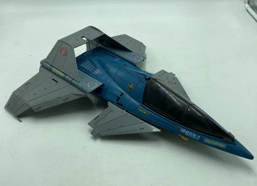 G.I. G I Joe Cobra Hurricane VTOL Jet Vintage 1990 Hasbro Vehicle Toy Incomplete