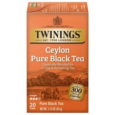 TWININGS CEYLON PURE BLACK TEA Orange Pekoe 20 Tea Bags