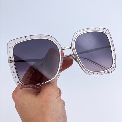 SALE! NEW Jimmy Choo DANY/S KTS Palladium Lilac Violet Square Women Sunglasses s-l400.jpg main image 3