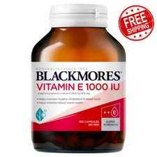 Blackmores Vitamin E 1000 IU Antioxidant Blood Vessel Healthy 100 Capsules