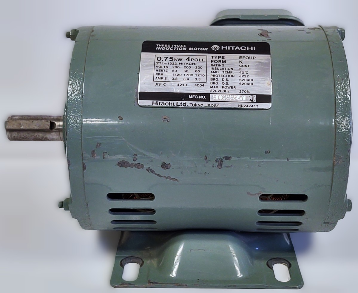 Hitachi EFOUP 71-1322 90633951 220 V 3.8 A 1710 RPM Hitachi EFOUP 71-1322 90633951 220 V 3.8 A 1710 RPM